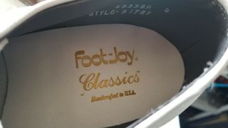 NOS Vintage Footjoy Classic Mens Golf Shoes White Brogue Metal Spikes Sz.  10D 6