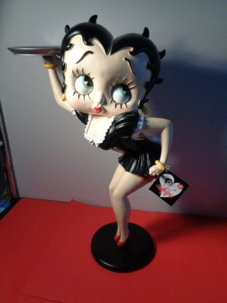 Rare Vintage Betty Boop French Maid Butler Statue (21 By 15 By 7 ")