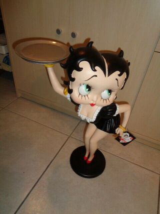 Rare Vintage Betty Boop French Maid Butler Statue (21 by 15 by 7 