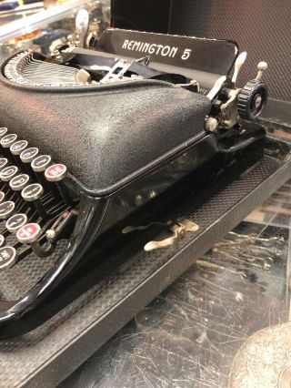 Vintage Remington Model 5 Typewriter W/ Portable Traveling Case 5
