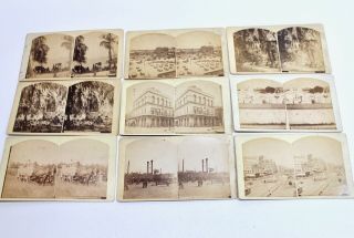 9 Antique Vintage Stereoview Cards Stereo View Louisiana