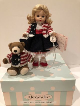Madame Alexander Doll " All American Wendy " 35600 Nib Retired Limited Edition