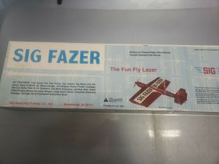 Vintage Sig Models Balsa Wood Rc Airplane Model Kit: Fazer