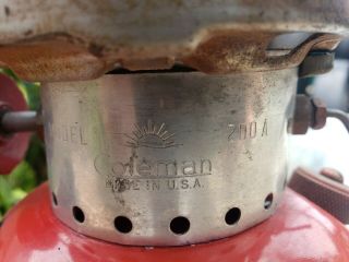 Vintage Coleman 200A Gas Lantern Dated 10/59 1959 Red 3