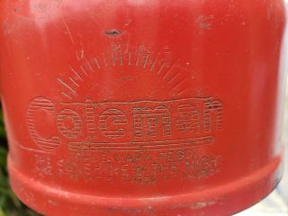 Vintage Coleman 200A Gas Lantern Dated 10/59 1959 Red 5