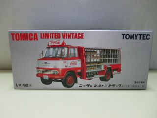 Tomy Tec Tomica Limited Vintage Lv - 92a 1/64 Nissan 3.  5t Truck Coca Cola