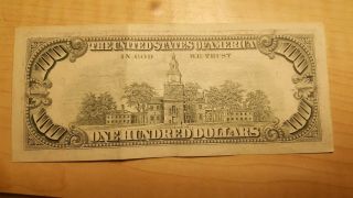 1990 (I) $100 One Hundred Dollar Bill Federal Reserve Note Minneapolis Vintage 3