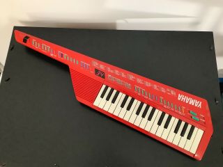 Vintage Red Yamaha Shs - 10 Keytar Fm Digital Keyboard With Midi