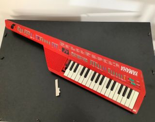 Vintage Red Yamaha SHS - 10 Keytar FM Digital Keyboard With Midi 2