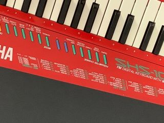 Vintage Red Yamaha SHS - 10 Keytar FM Digital Keyboard With Midi 4