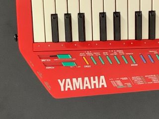Vintage Red Yamaha SHS - 10 Keytar FM Digital Keyboard With Midi 5