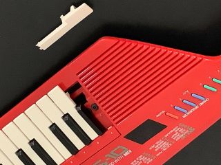 Vintage Red Yamaha SHS - 10 Keytar FM Digital Keyboard With Midi 7