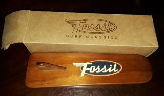 VINTAGE FOSSIL WATCH NEVER WORN SURF CLASSIC BOARD WOOD LIMITED 3