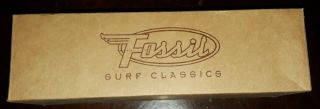 VINTAGE FOSSIL WATCH NEVER WORN SURF CLASSIC BOARD WOOD LIMITED 6
