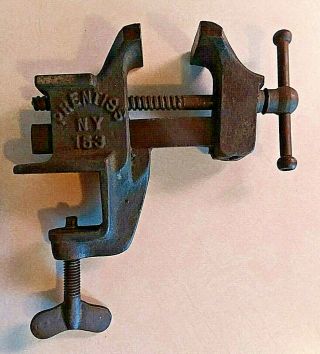 VINTAGE PRENTISS NY 153 TABLE VISE - VERY RARE 2