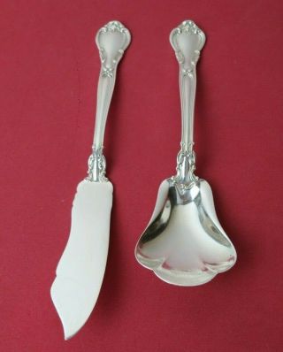 Gorham Chantilly Sterling Silver Master Butter Knife & Sugar Spoon Old Marks