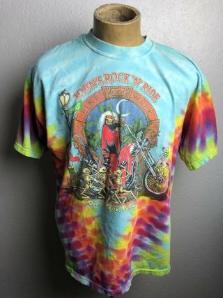 Vintage Grateful Dead John’s Rock N Ride Tie Dye Shirt Motorcycle Bike Week Xl