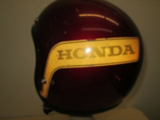 Honda Line Stag Vintage Helmet SHOEI DOT Motorcycle M? 1970 ' s Maroon Racing Bell 2