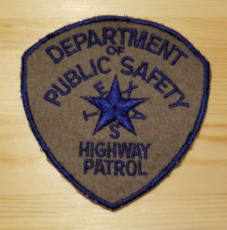 Vintage Texas Highway Patrol Patch Badge State Police Department Public Safety