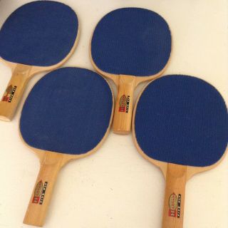 Vtg Harvard 5 Ply Ping Pong Table Tennis Paddles Set of 4 Blue 2