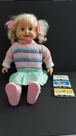 Vintage 1980s Talking Cricket Doll With Tapes
