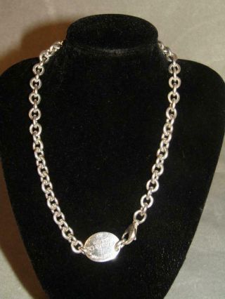 Tiffany & Co.  Sterling Silver 14 " Necklace - Return To Tiffany Ny