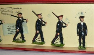 VINTAGE BRITAIN AUSTRALIAN ARMY INFANTRY TOY SOLDIERS NO.  2030 SET OF 8 2