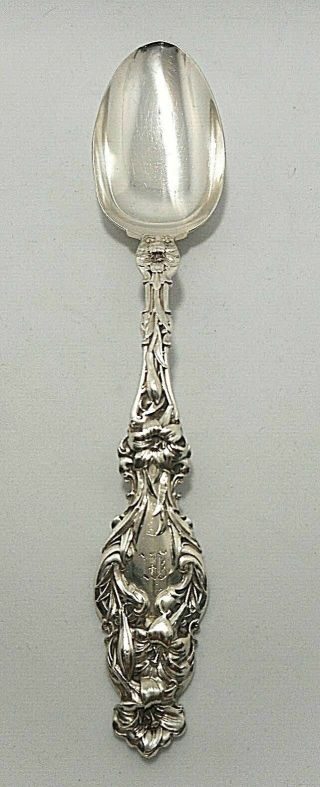 Sterling Silver Whiting Manufacturing Co.  Serving Spoon - Lily Pattern,  Ca 1902 - 1