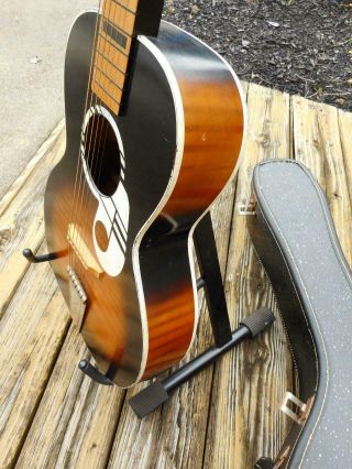 Vintage Kay Parlor Acoustic Guitar With Case 3