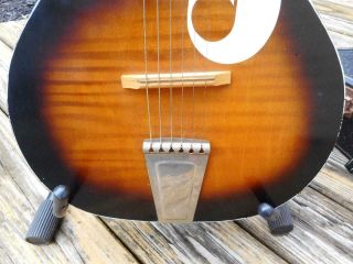 Vintage Kay Parlor Acoustic Guitar With Case 5