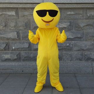 Emoji Smile Face Mascot Costume Cosplay Party Fancy Dress Outfit Adults Parade