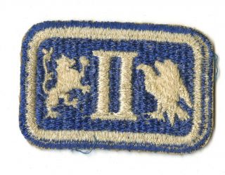 WWII II CORPS WHITE BACK PATCH PATTON AFRICA SICILY ITALY EUROPE 2