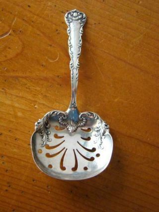 Antique Frank M.  Whiting Sterling Neapolitan - Kings Court Pierced Almond Spoon