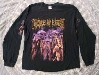 Cradle Of Filth Tortured Soul Asylum Xl Long Sleeve T - Shirt Vintage 2000 Goth