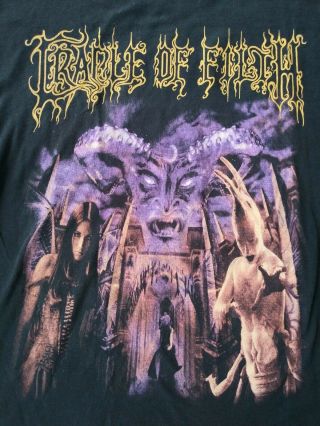 Cradle of Filth Tortured Soul Asylum XL Long Sleeve T - Shirt Vintage 2000 Goth 3