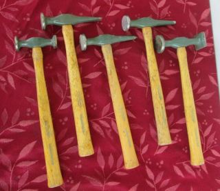 5 Vintage Craftsman Professional Body Tools Hammers