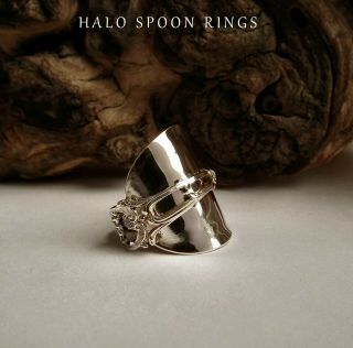 STUNNING CHUNKY NORWEGIAN SILVER SPOON RING THE PERFECT GIFT IDEA 2