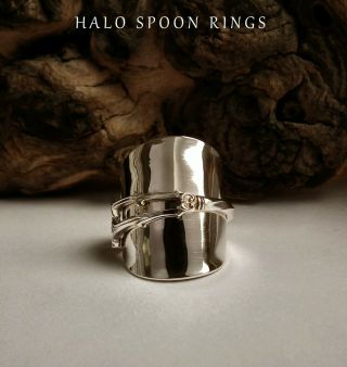 STUNNING CHUNKY NORWEGIAN SILVER SPOON RING THE PERFECT GIFT IDEA 3