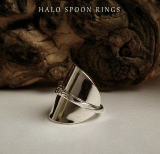 STUNNING CHUNKY NORWEGIAN SILVER SPOON RING THE PERFECT GIFT IDEA 4