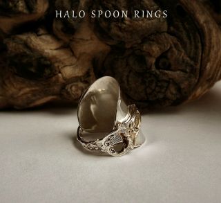 STUNNING CHUNKY NORWEGIAN SILVER SPOON RING THE PERFECT GIFT IDEA 5