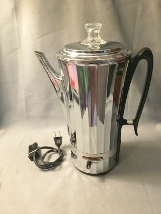 Vtg Universal Coffeematic Percolator Coffeemaker Chrome 12 Cup 4582 Coffee Pot