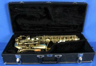 Vintage Alpine Dehan Alto Saxophone Sax Woodwind Instrument W/ Case