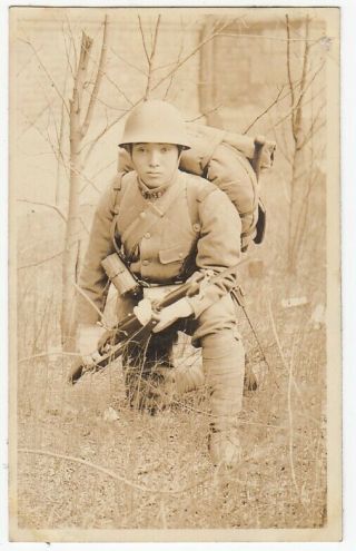 N14 Manchuria Garrison Japan Army Photos Fully - Armed Soldier