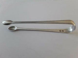 George 111 Silver Sugar Tongs Double Thread Pattern 1784