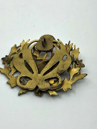 Antique or Vintage BPOE Elks Club Metal and Enamel Unique Button Charm 4