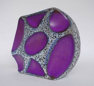 Roth Keramik Vintage German Fat Lava Purple Vase Eames Mid Century