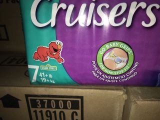 Vintage Pampers Cruisers Size 7 Diapers From 2008 Full Pack.  ’s On Tape Line 2