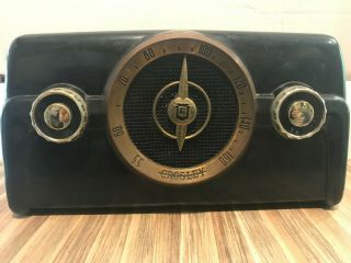 Vintage Crosley Mid Century Antique Dashboard Motif Radio