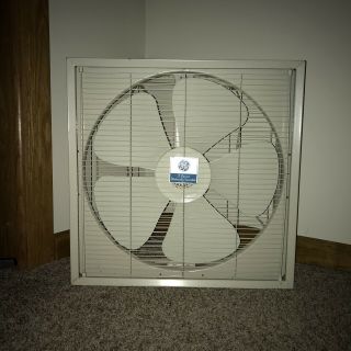 Rare Ge 3 Speed Electrically Reversible Box Fan Vintage
