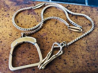 Vintage Swank Belt Clip Key Chain 12k Yellow Gold Filled 1/20 Gf Fancy Link